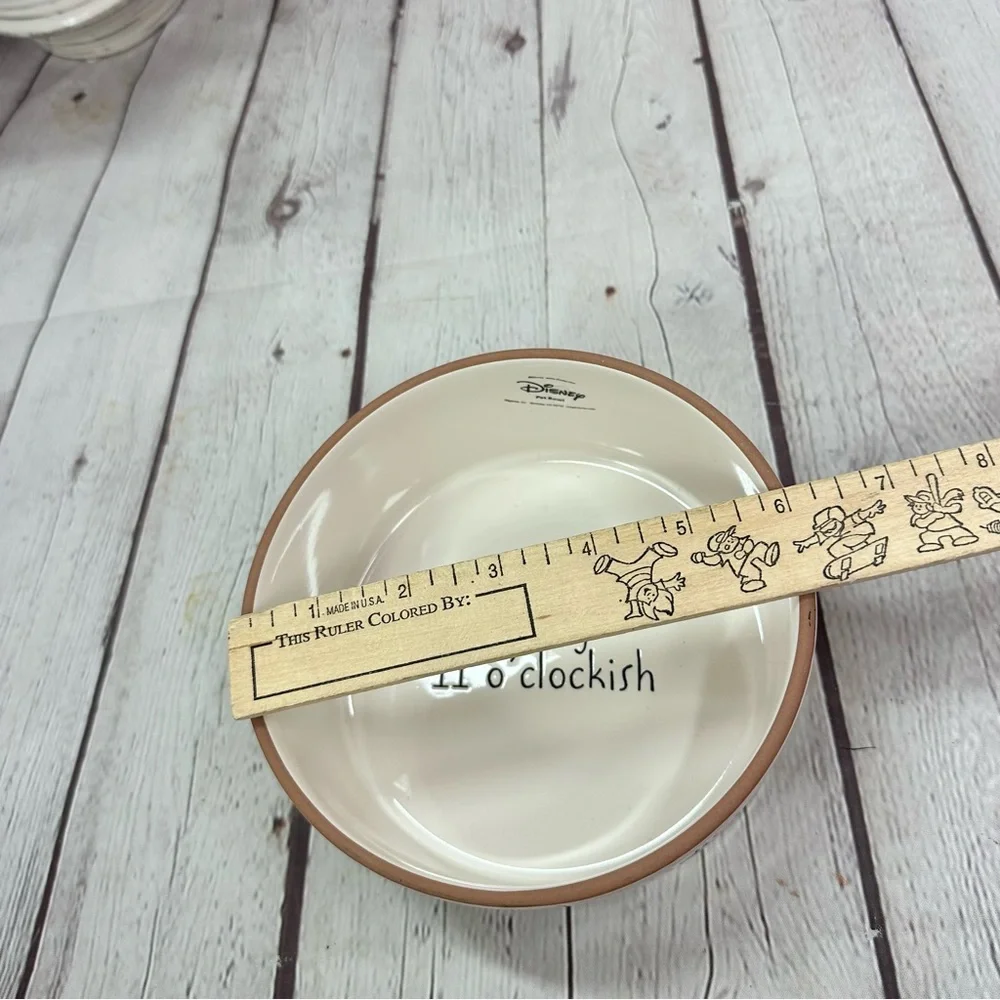 NWT rae dunn Disney Winnie the Pooh pet bowl farmhouse cottage neutral furry mom